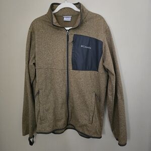 Mens | Columbia Tan Jacket with Black Accent | Large